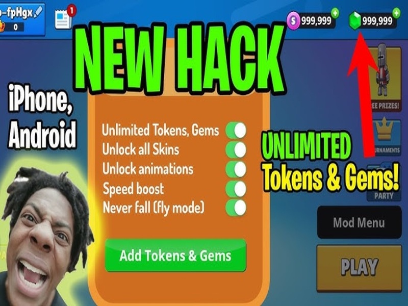 Tính Năng Full Skin & Emote Trong Stumble Guys Hack