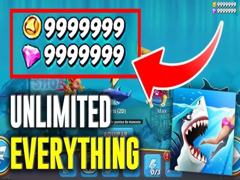 Tải Hungry Shark World Hack (Vô Hạn Tiền, Menu) v7.3.3 2 Vô Hạn Tiền & Kim Cương Trong Hungry Shark World Hack