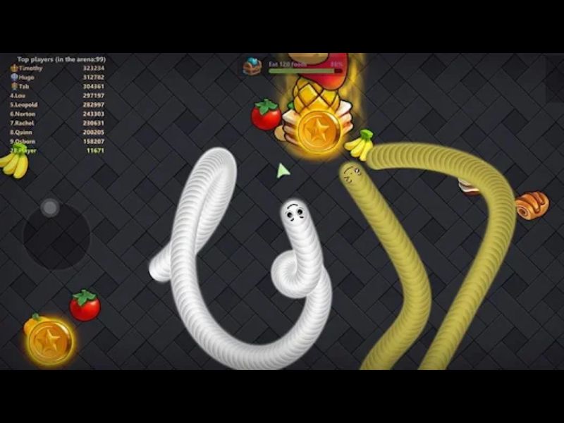 Tải Hack Snake Lite (Full Tiền, Xu, Bất Tử) v4.29.0 2 Ăn đồ ăn như 1 con rắn trong Hack Snake Lite