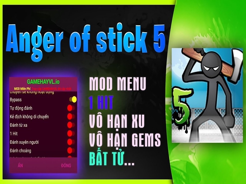 Tải Anger of Stick 5 Hack (Vô Hạn Tiền, Kim Cương, Menu) v1.1.89 4 Tính Năng Nổi Bật Trong Anger of Stick 5 Hack