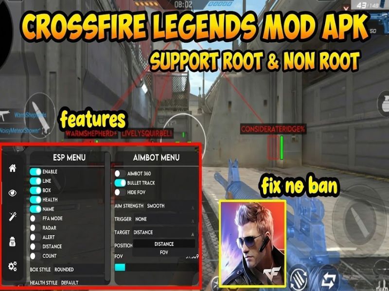 Tải Crossfire Legends Mod APK (Menu, Vô Hạn Tiền, Wall, Aimbot) v1.0.8.40 2 Crossfire Legends Mod Menu & Các Tính Năng Vượt Trội