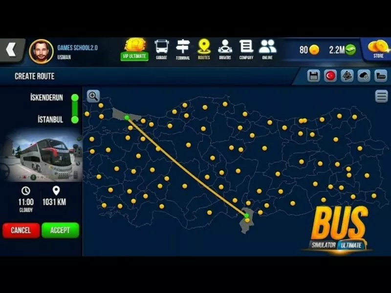 Tải Bus Simulator Ultimate Mod (Vô Hạn Tiền, Map Việt Nam) v2.2.8 4 Bản đồ rộng lớn, hỗ trợ MAP Việt Nam trong Bus Simulator Ultimate Mod