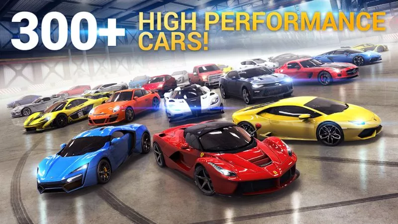 Tải Hack Asphalt 8 (Vô Hạn Tiền, Full Xe) v8.8.0i 3 Bộ sưu tập hơn 300 xe đua trong Hack Asphalt 8