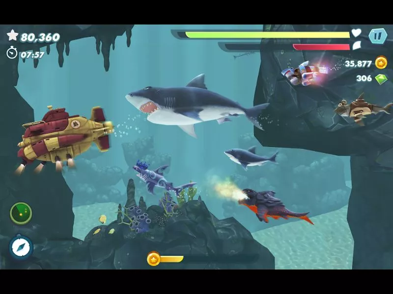 Tải Hack Hungry Shark Evolution (Full Tiền, Kim Cương) v13.6.0 4 Đồ họa sống động, âm thanh chân thực trong Hack Hungry Shark Evolution