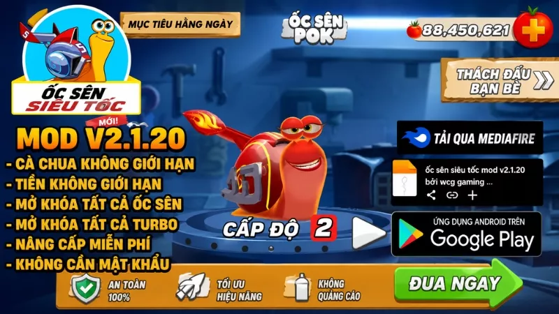 Tải Turbo Fast Mod APK (MOD Vô Hạn Cà Chua, Unlocked All) v2.1.20 3 hướng dẫn cài Turbo Fast Mod APK trên Android
