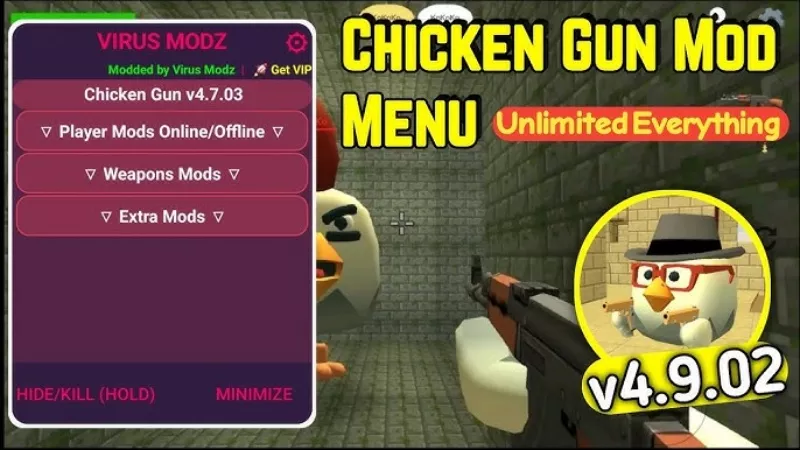 Tải Chicken Gun MOD APK v5.8.02 (Menu, Bất Tử, Vô Hạn Tiền) 4 Chicken Gun MOD APK