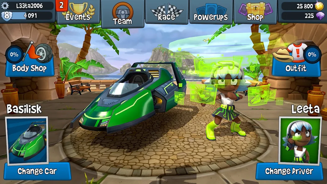Tải Beach Buggy Racing 2 MOD APK (Vô Hạn Tiền, No Ads) v2026.07.31 3 Bộ sưu tập xe tạo thêm lựa chọn khi thi đấu