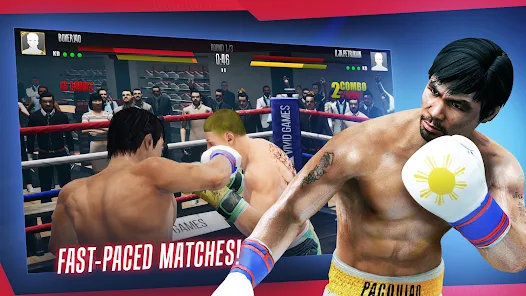 Tải Hack Real Boxing 2 MOD APK (Vô Hạn Tiền, Mua Sắm) v1.59.1 2 Tung đòn theo khoảng trống của đối phương