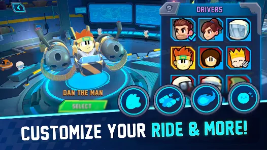 Tải Hack Jetpack Joyride Racing (Vô Hạn Tiền, Full Xe, Nhân Vật) v1.3.0 4 Xe và nhân vật tạo thêm lựa chọn trước mỗi cuộc đua